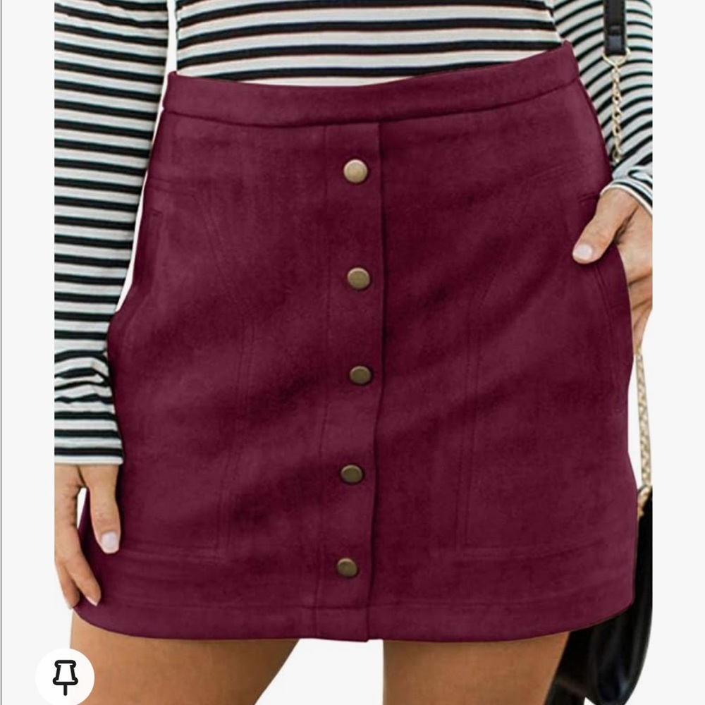 Wine color skirt